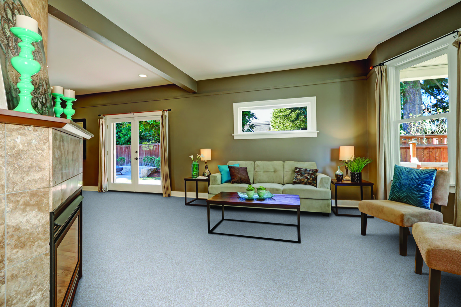Living room carpet flooring | Landmark Home Interiors